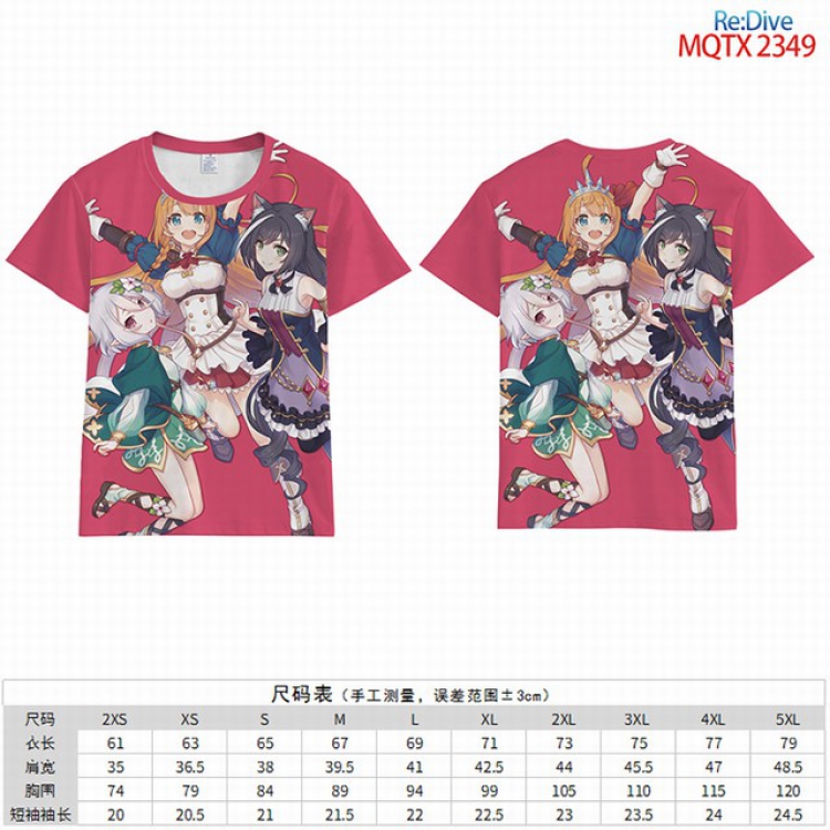 Re:Dive Full color short sleeve t-shirt 9 sizes from 2XS to 4XL MQTO-2349