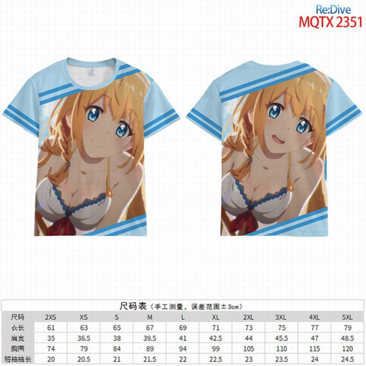 Re:Dive  Full color short sleeve t-shirt 9 sizes from 2XS to 4XL MQTO-2351