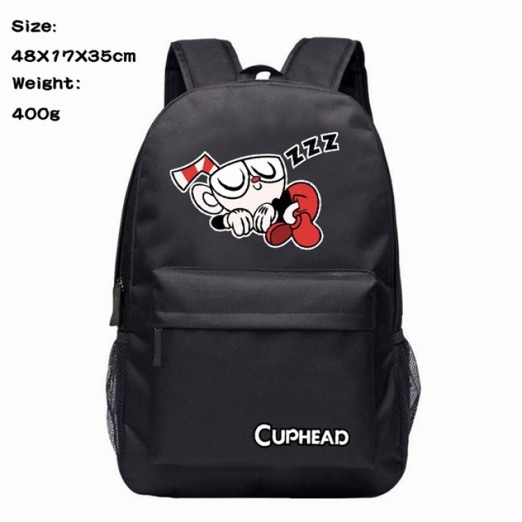 Cuphead Anime 600D Canvas Backpack 48X17X35CM 400G