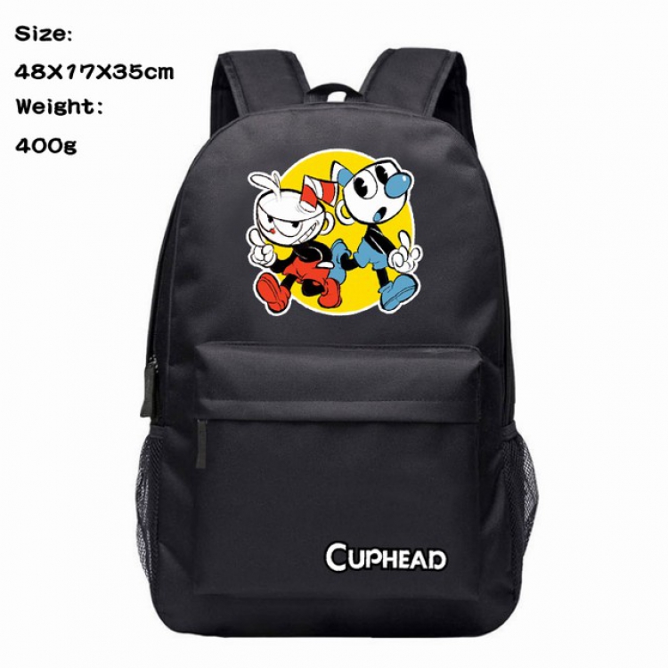 Cuphead Anime 600D Canvas Backpack 48X17X35CM 400G