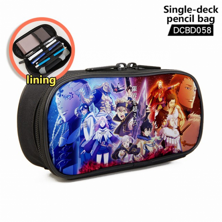Black clover Anime single layer waterproof pen case 25X7X12CM -DCBD058