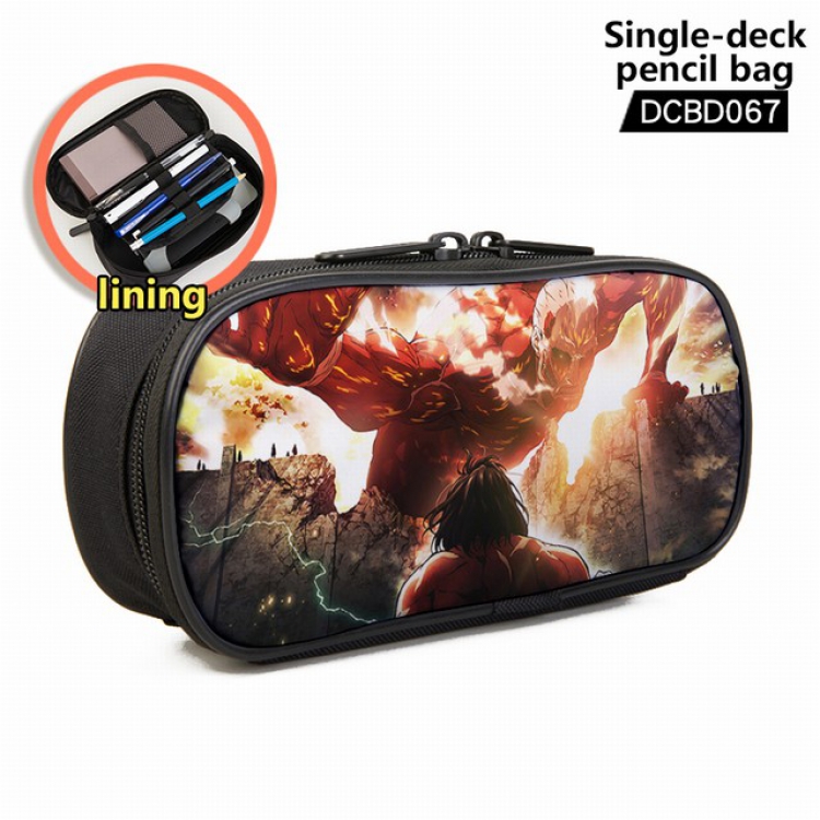 Shingeki no Kyojin Anime single layer waterproof pen case 25X7X12CM -DCBD067
