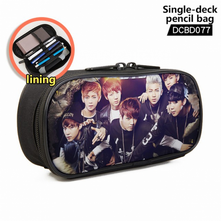 BTS Anime single layer waterproof pen case 25X7X12CM -DCBD077