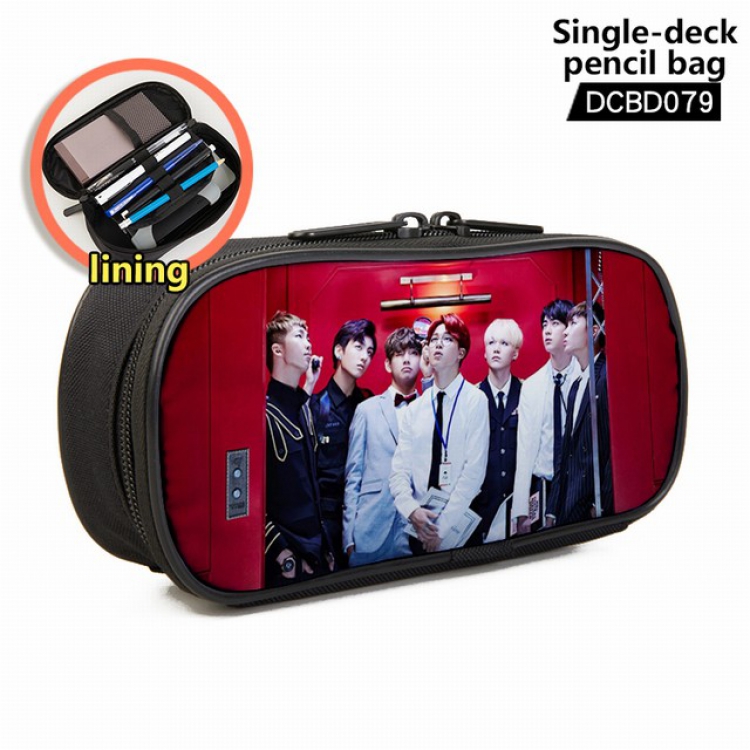 BTS Anime single layer waterproof pen case 25X7X12CM -DCBD079