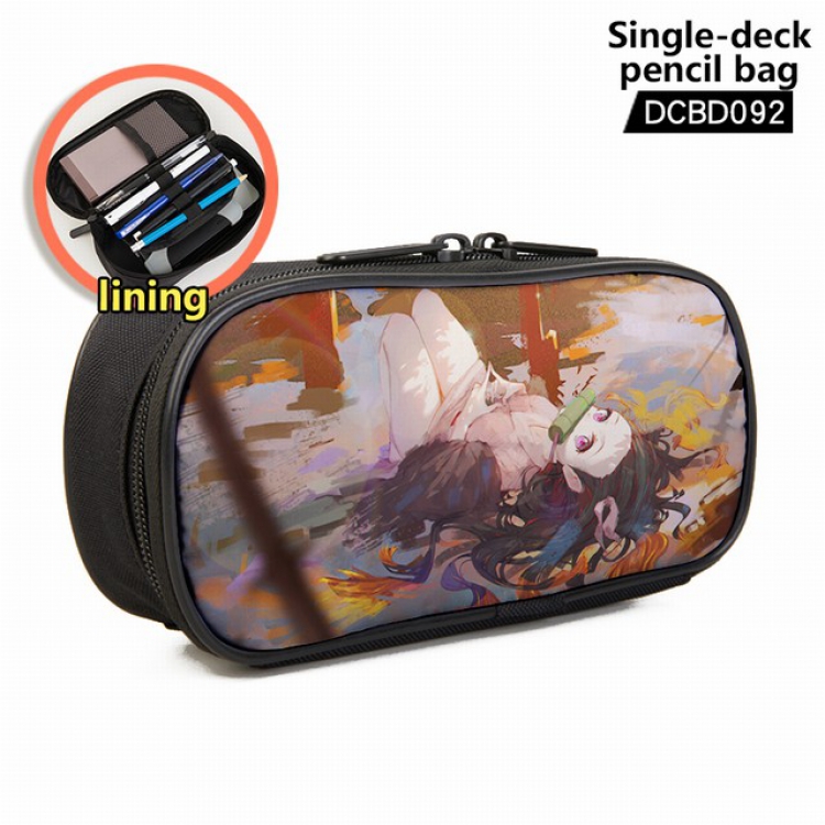 Demon Slayer Kimets Anime single layer waterproof pen case 25X7X12CM -DCBD092