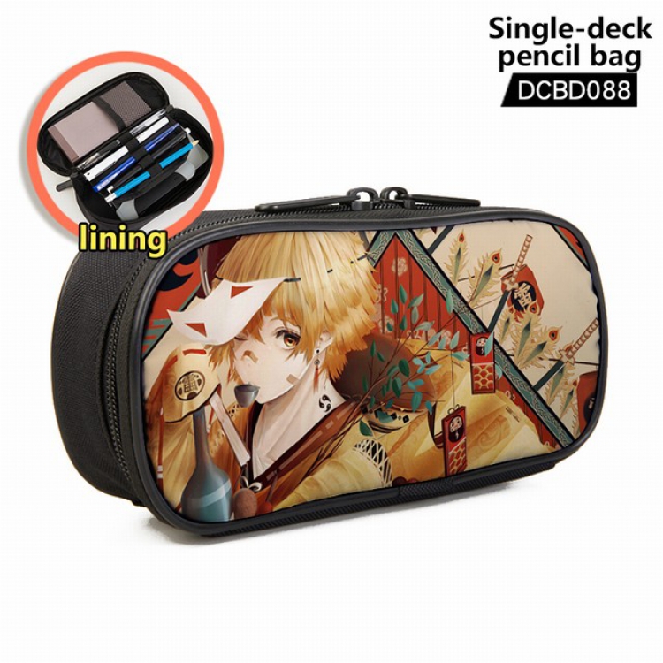 Demon Slayer Kimets Anime single layer waterproof pen case 25X7X12CM -DCBD088