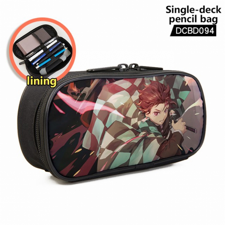 Demon Slayer Kimets Anime single layer waterproof pen case 25X7X12CM -DCBD094
