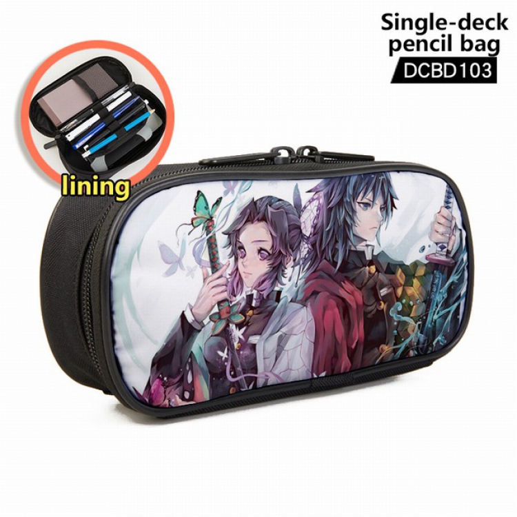 Demon Slayer Kimets Anime single layer waterproof pen case 25X7X12CM -DCBD103