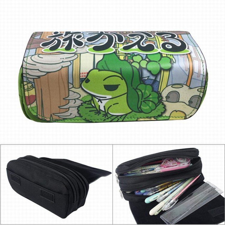 Tabikaeru/Journey Frog Anime double layer multifunctional canvas pencil bag wallet  20X9X6.5CM 100G