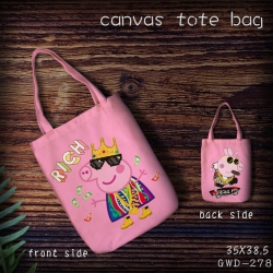 GWD278-Peppa pig Canvas tote b...
