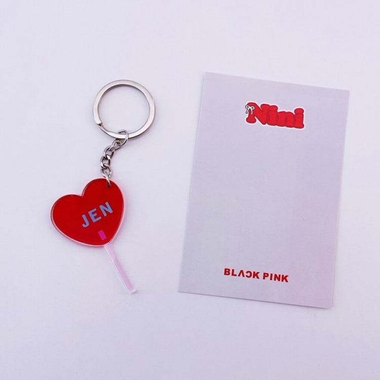 Blackpink Jennie Keychain pendant ornament 7.5X11CM 12G a set price for 5 pcs