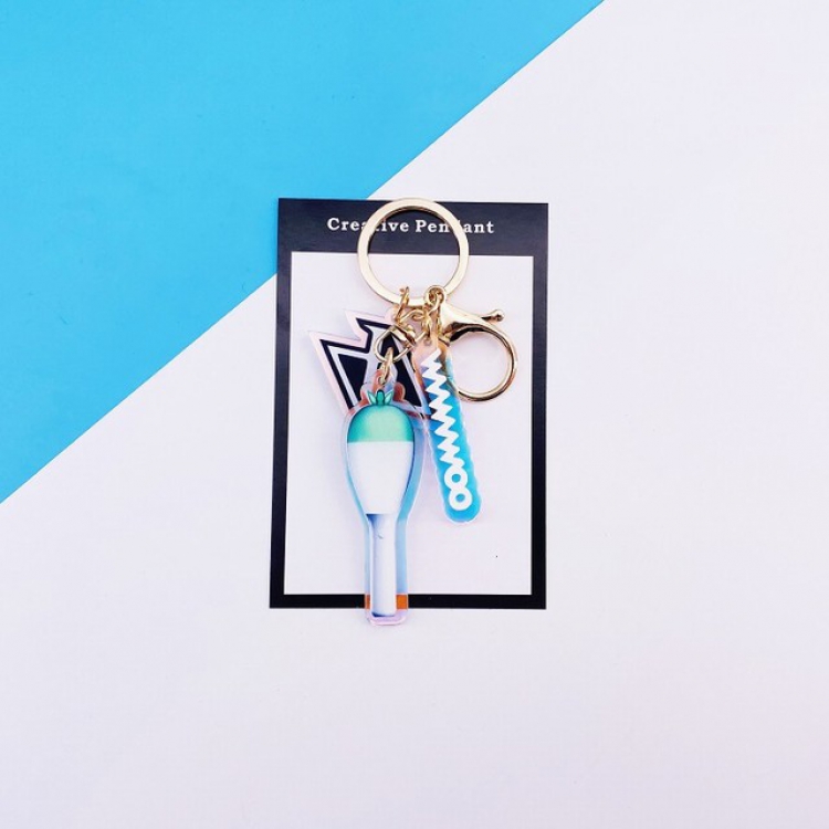 MAMA Colorful key ring pendant ornaments 7.5X11CM 25G a set price for 5 pcs