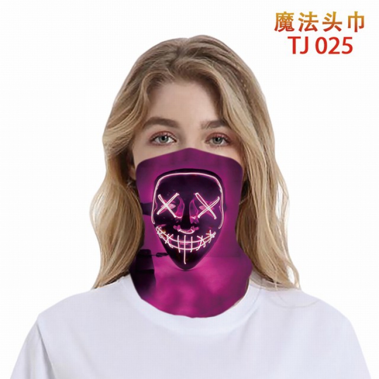 TJ-025-Personalized color printing magic turban scarf