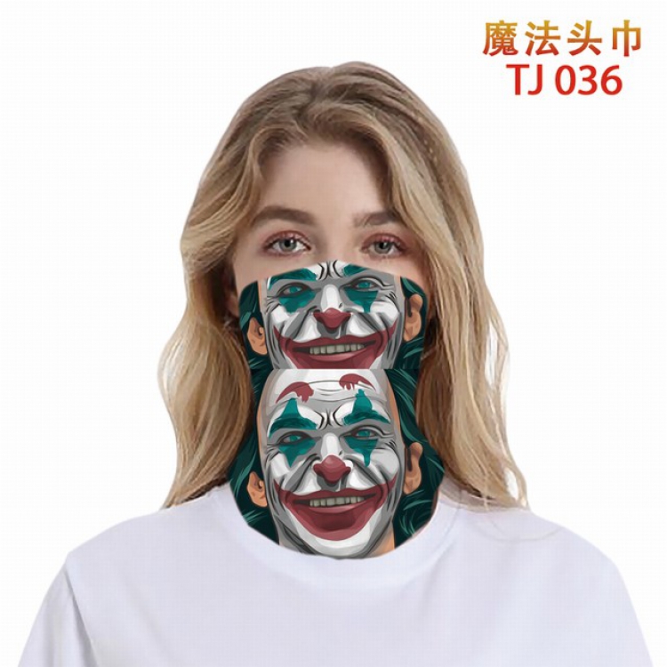 TJ-036-Joker Personalized color printing magic turban scarf