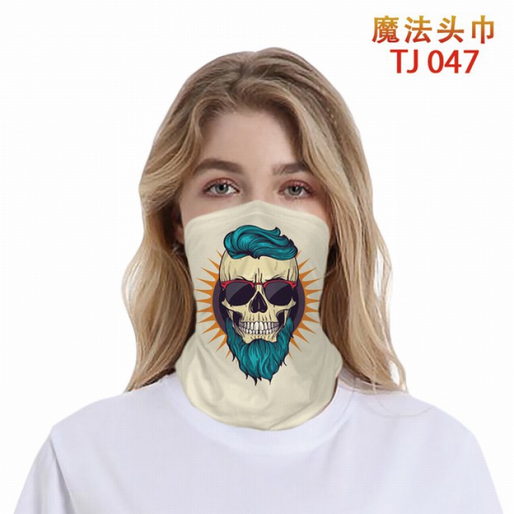 TJ-047- Personalized color printing magic turban scarf