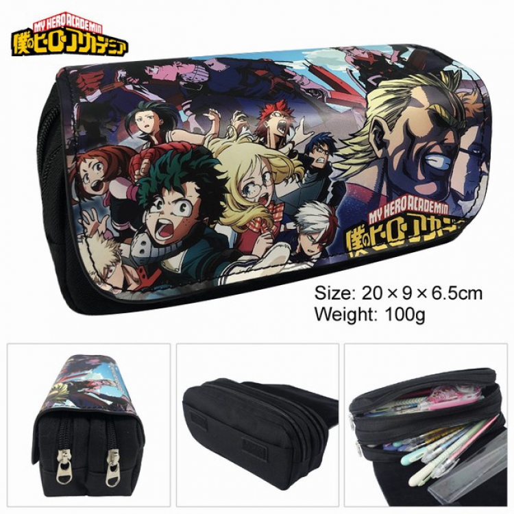 My Hero Academia Anime double layer multifunctional canvas pencil bag wallet 20X9X6.5CM 100G