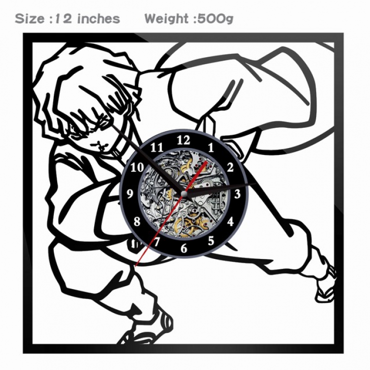 003-Demon Slayer Kimets Creative painting wall clocks and clocks PVC material No battery