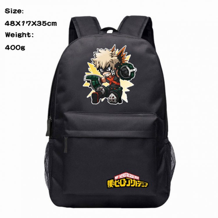 My Hero Academia Bakugou Katsuki Anime 600D Canvas Backpack 48X17X35CM 400G