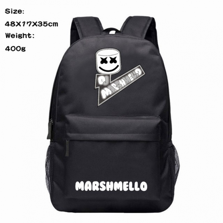 Marshmello Anime 600D Canvas Backpack 48X17X35CM 400G