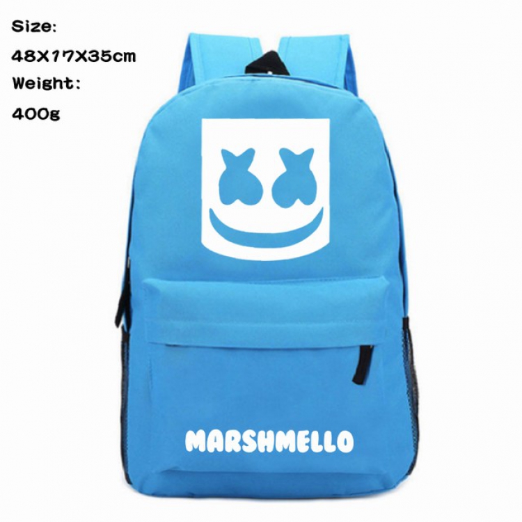Marshmello Anime 600D Canvas Backpack 48X17X35CM 400G