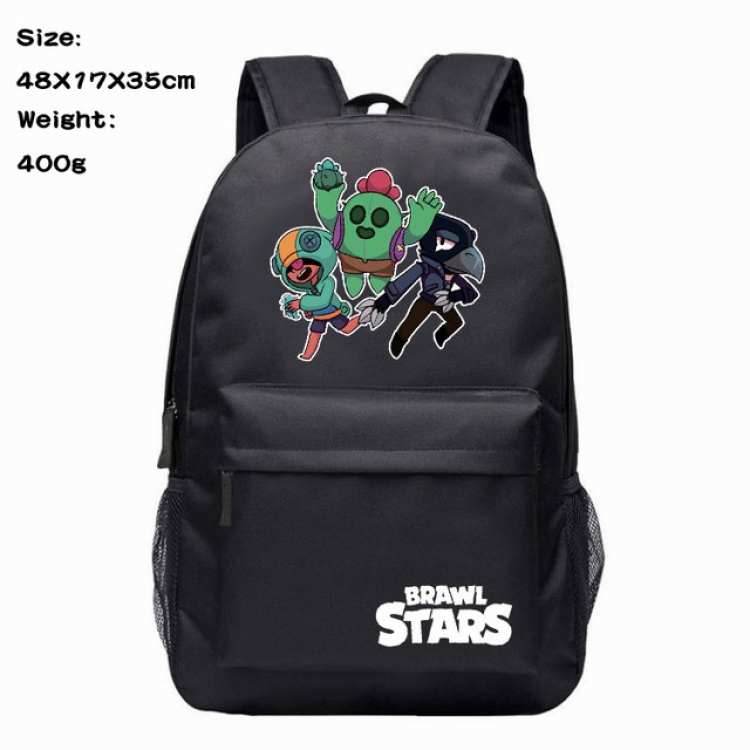 Brawl Stars Anime 600D Canvas Backpack 48X17X35CM 400G