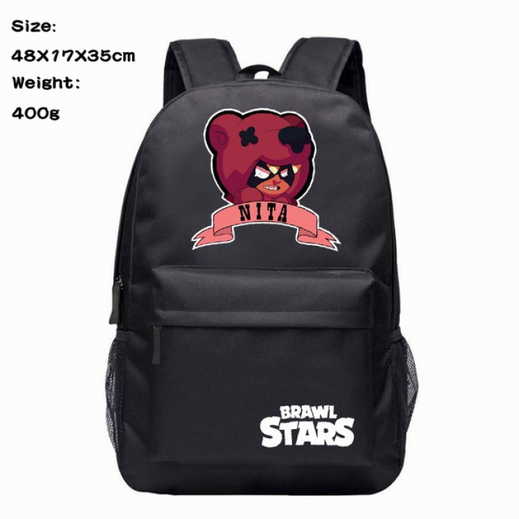 Brawl Stars Nita Anime 600D Canvas Backpack 48X17X35CM 400G