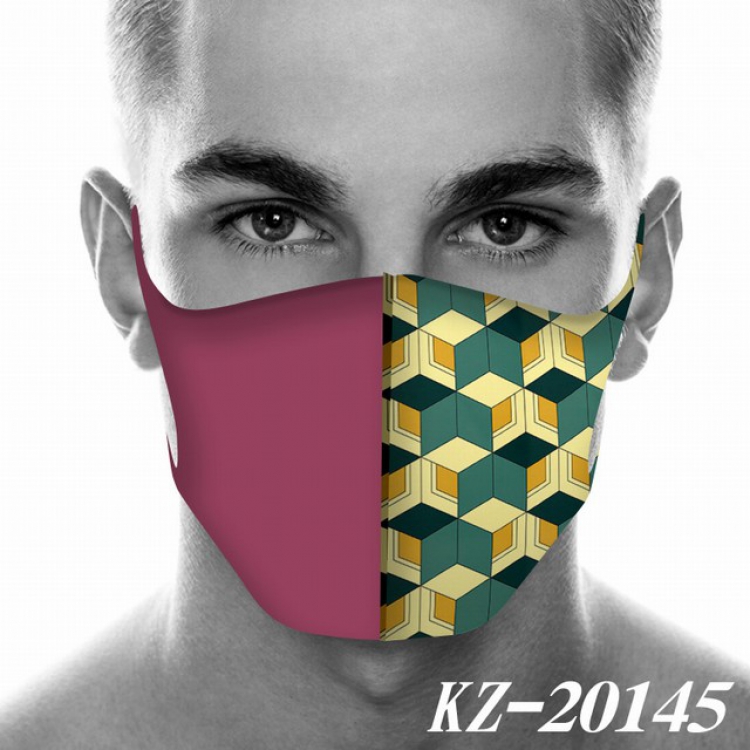 Demon Slayer Kimets Tomioka Giyuu Anime 3D digital printing masks a set price for 5 pcs KZ-20145 