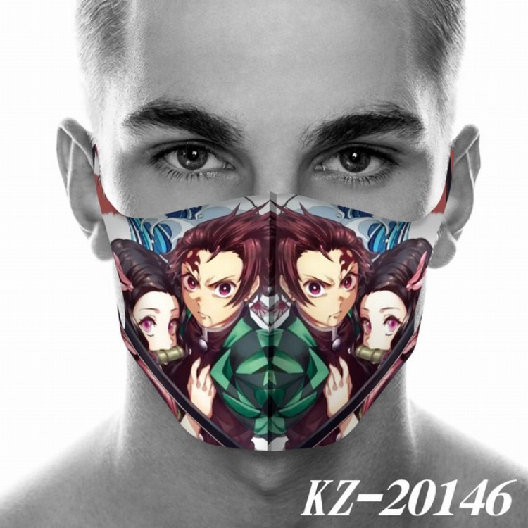Demon Slayer Kimets Kamado Nezuko Kamado Tanjirou Anime 3D digital printing masks a set price for 5 pcs KZ-20146 