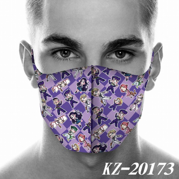 JoJos Bizarre Adventure Anime 3D digital printing masks a set price for 5 pcs KZ-20173
