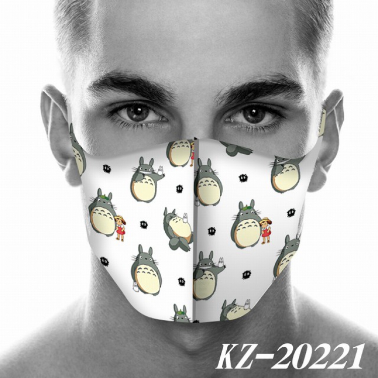 Totoro Anime 3D digital printing masks a set price for 5 pcs KZ-20221