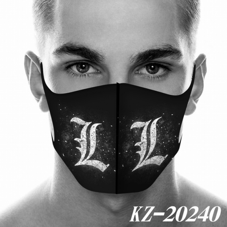 Death Note Anime 3D digital printing masks a set price for 5 pcs KZ-20240
