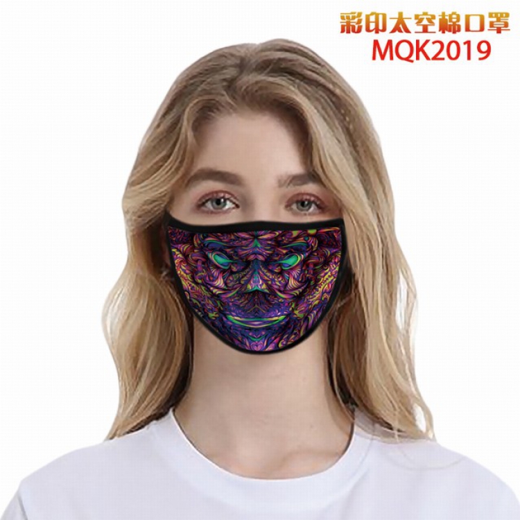 Personality color printing Space cotton Masks price for 5 pcs MQK2019