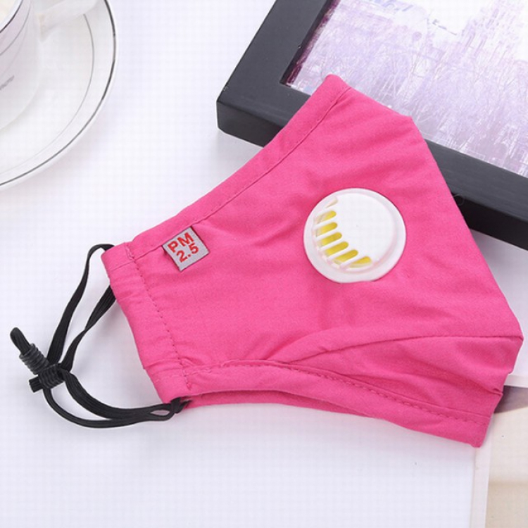 Rose red Dustproof breathable protective masks for adults(Can be placed PM2.5 filter,but not provided)price for 3 pcs