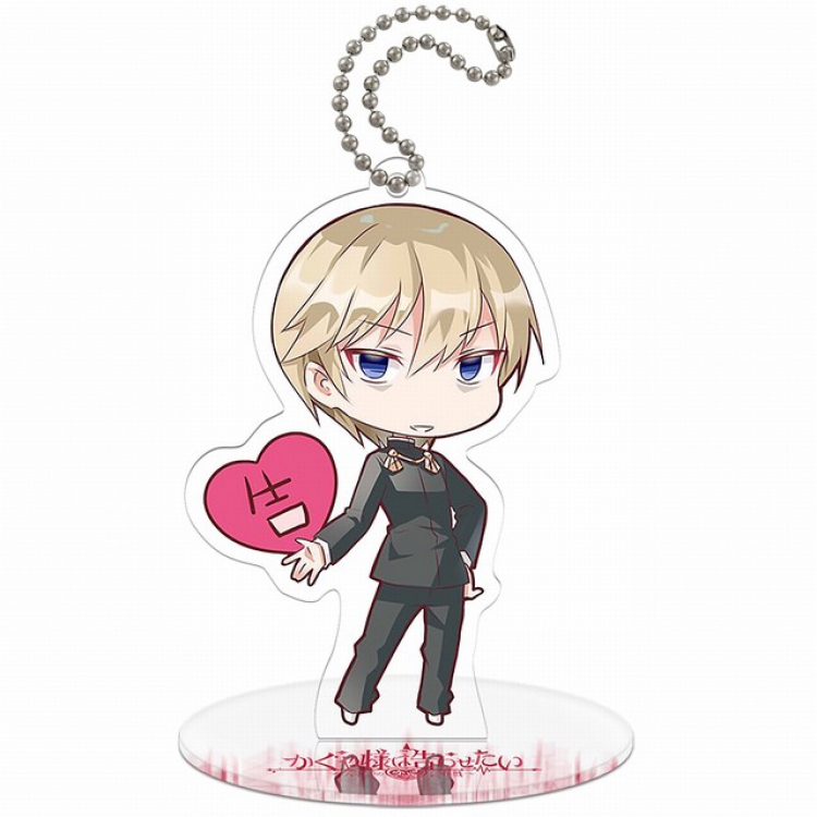 Kaguya-sama wa kokurasetai Shirogane Miyuk Q version soma Small Standing Plates Acrylic keychain pendant 8-9CM 