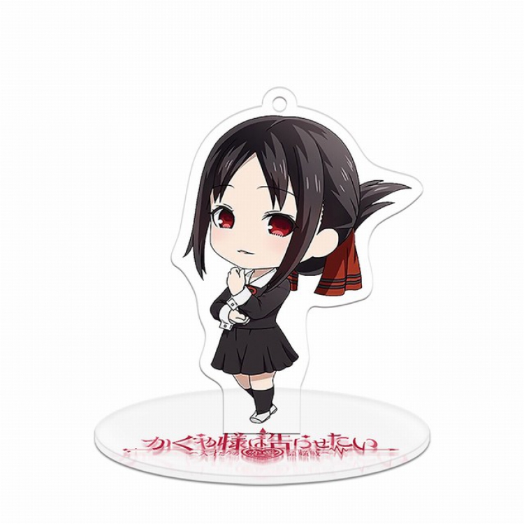 Kaguya-sama wa kokurasetai Shinomiya Kaguya Q version soma Small Standing Plates Acrylic keychain pendant 8-9CM 
