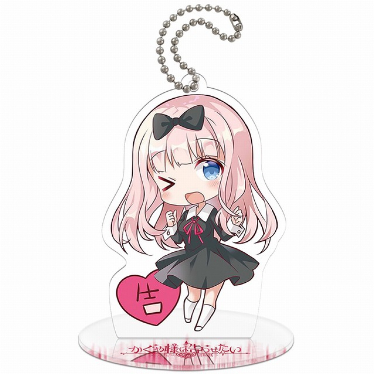Kaguya-sama wa kokurasetai Shinomiya Kaguya Q version soma Small Standing Plates Acrylic keychain pendant 8-9CM 