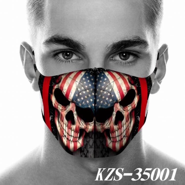 Skull and Flag Anime 3D digital printing masks a set price for 5 pcs KZS-35001A