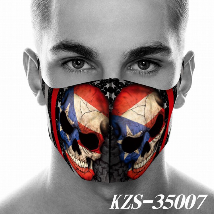 Skull and Flag Anime 3D digital printing masks a set price for 5 pcs KZS-35007A