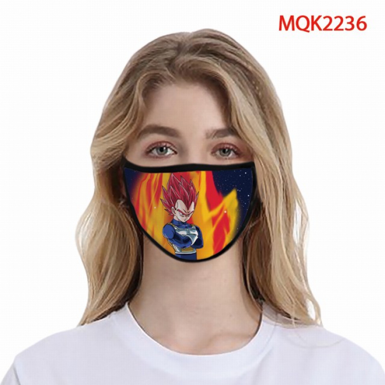 Dragon Ball Color printing Space cotton Masks price for 5 pcs MQK2236