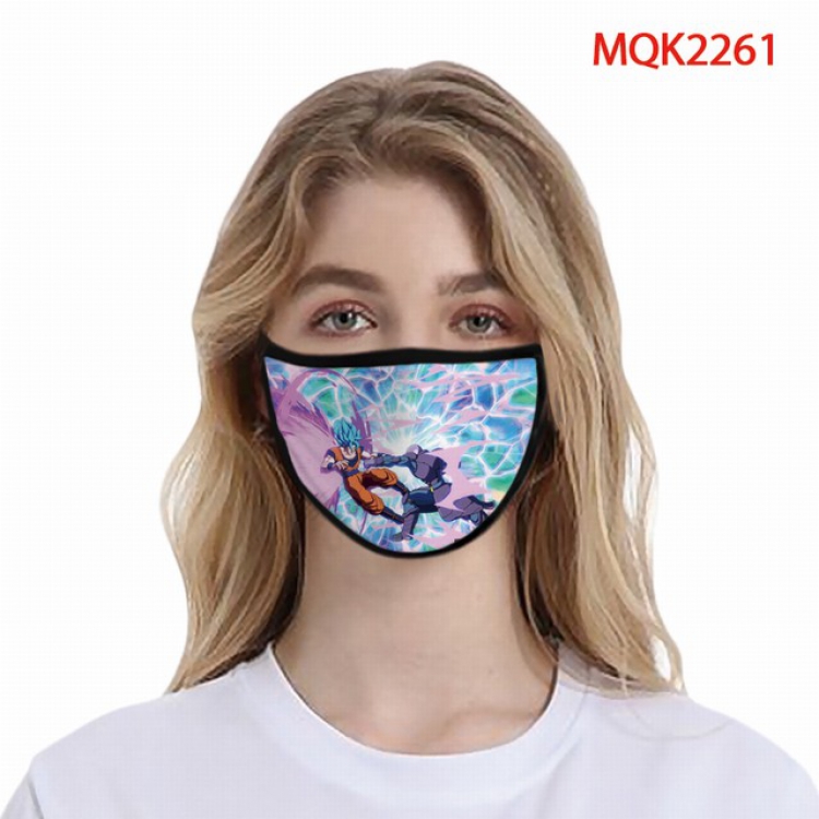 Dragon Ball Color printing Space cotton Masks price for 5 pcs MQK2261