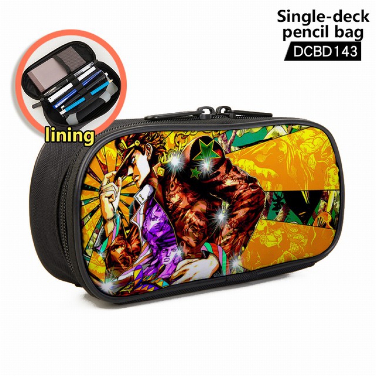 JoJos Bizarre Adventure Anime single layer waterproof pen case 25X7X12CM -DCBD143