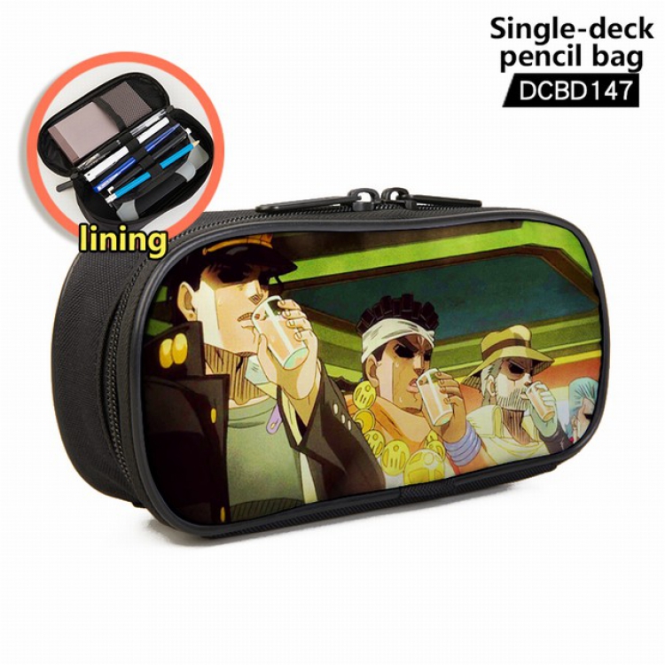 JoJos Bizarre Adventure Anime single layer waterproof pen case 25X7X12CM -DCBD147