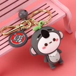 Rough color text gray keychain...