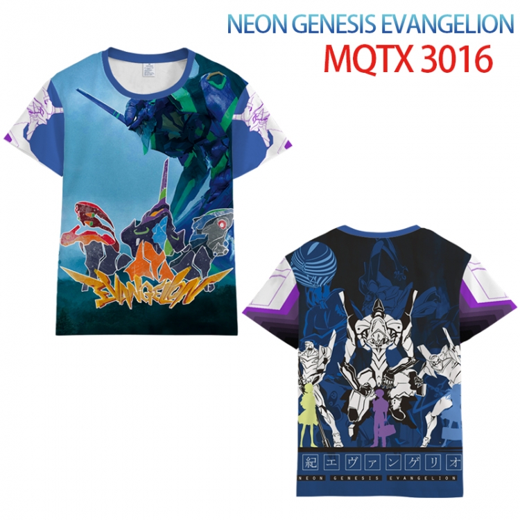 EVA Full color printing flower short sleeve T-shirt 2XS-5XL, 10 sizes  MQTX 3016