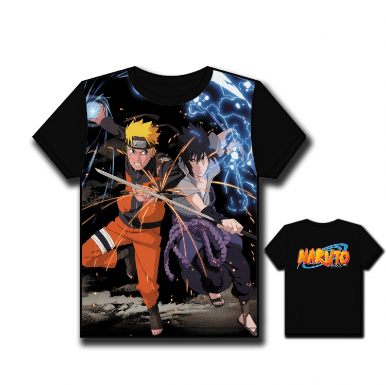Naruto Full color printing flower short sleeve T-shirt S-5XL, 8 sizes