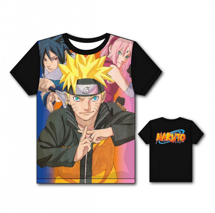 Naruto Full color printing flower short sleeve T-shirt S-5XL, 8 sizes HY27