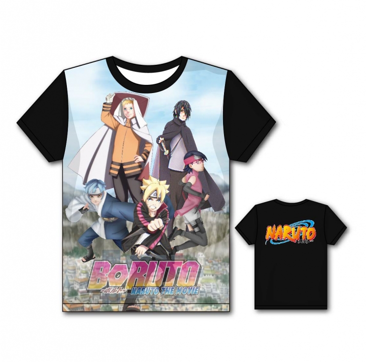 Naruto Full color printing flower short sleeve T-shirt S-5XL, 8 sizes HY23
