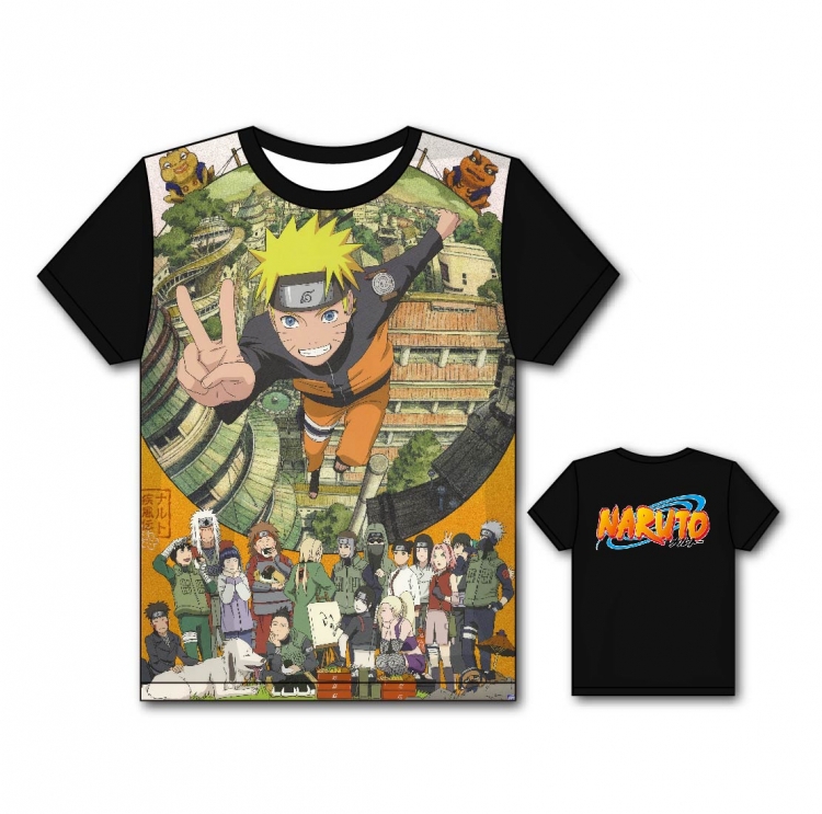 Naruto Full color printing flower short sleeve T-shirt S-5XL, 8 sizes HY50