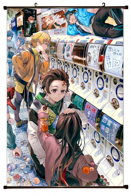 Demon Slayer Kimets Plastic pole cloth painting Wall Scroll 60X90CM preorder 3 days G4-251