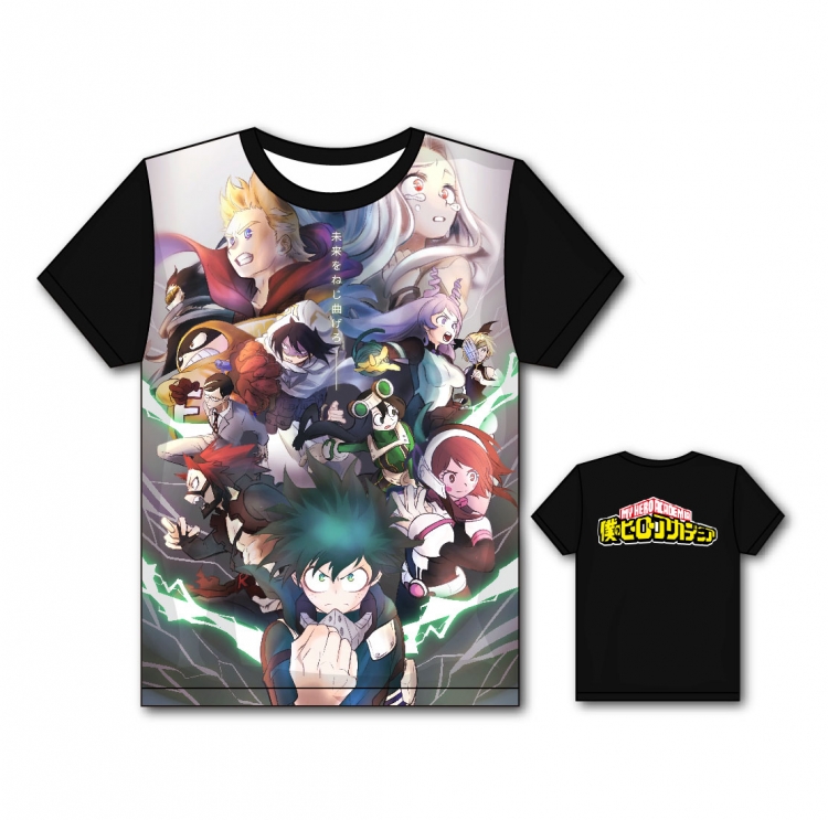 My Hero Academia Full color printing flower short sleeve T-shirt S-5XL, 8 sizes